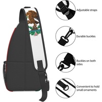 Sac à bandoulière avec drapeau du Mexique, sac à dos patriotique de grande capacité, sac à dos de voyage et de randonnée, sac à bandoulière pour hommes et femmes, personnalisé