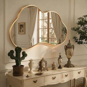 <span class=keywords><strong>Specchio</strong></span> da Parete Decorativo Moderno a Forma di Nuvola in Vetro ad Alta Definizione con Cornice per Camera dei Bambini, Soggiorno, Bagno, Corridoio, Ingresso - Product Image 2
