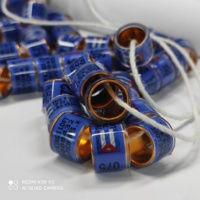 Bagues de Pigeon en plastique et Aluminium, 1 pièce, bandes de course pour oiseaux de course, couleur 185C, rouge