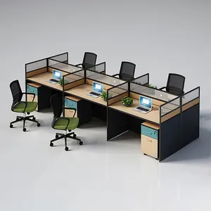 Zitai – meuble de bureau au design moderne, poste de travail pour 2, 4, 6 personnes, avec rangement