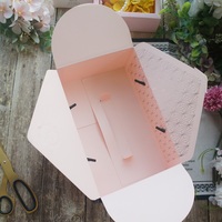 Caja de regalo dorada, roja y azul para Dulces, galletas, Chocolate, macarrón, embalaje, impresión, sobre, caja de papel con mango