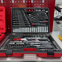 Ensemble d'outils de réparation automobile métriques Lutro 150 pièces, kit de clés à douille à cliquet, outils à main pour l'entretien des voitures