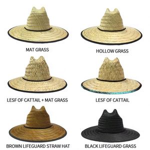 Wholesale Summer Sunshade Sombrero Natural Grass Lifeguard <b>Straw</b> <b>Hats</b> Custom Logo Patch Surf Safari Panama Beach <b>Straw</b> <b>Hat</b> - Product Image 5