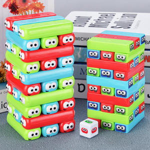 Ensemble de blocs empilables en plastique colorés, <span class=keywords><strong>jeu</strong></span> interactif éducatif pour parents et enfants, construction de tours - Product Image 3