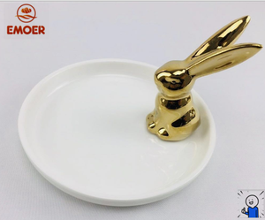<span class=keywords><strong>Assiette</strong></span> à dessert en porcelaine écologique Gold Rabbit Party - Product Image 5