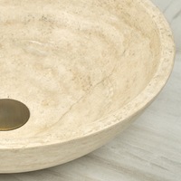 Lavabo en marbre rond pour salle de bain, prix direct d'usine