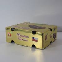 Boîte en carton ondulé portable personnalisée |   Emballage écologique recyclable avec laminage mat, revêtement UV et gaufrage pour fruits