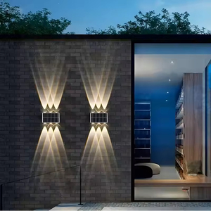 Outdoor IP65 <b>LED</b> Solar Wall Lamp <b>Battery</b> Power Waterproof Villa Courtyard Passage Lighting Solar Garden <b>Light</b> for Outdoor Use - Product Image 5