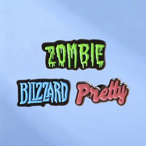 Spilla in lega alla moda <span class=keywords><strong>e</strong></span> unica, con design a lettera '<span class=keywords><strong>Zombie</strong></span> Blizzard', per vestiti <span class=keywords><strong>e</strong></span> borse - Product Image 3