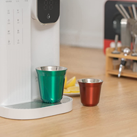 Tasses à espresso empilables en acier inoxydable 80ML 160ML tasses isolées en métal de camping tasse à café sous vide
