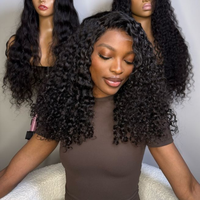 Peluca de Cabello Humano Natural Rizado Kinky, Lista para Usar, Pelucas Frontales de Encaje sin Pegamento al por Mayor, Pelucas Frontales de Encaje HD para Mujer