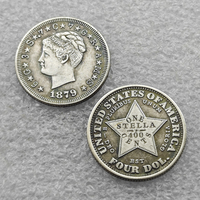 Pièces de monnaie commémoratives Stella des États-Unis de 4 dollars de 1879, cadeaux, décoration de la maison