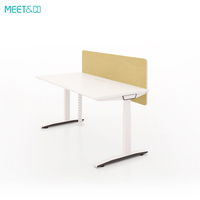 Bureau debout électrique en forme de E avec double moteur, poste de travail ergonomique à hauteur réglable