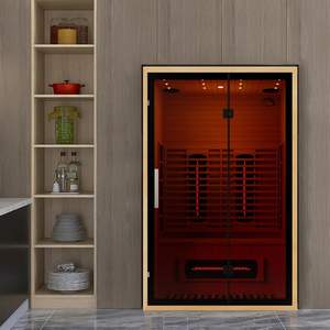 Terapi lampu merah dalam ruangan Sauna inframerah kayu hemkanada kunci untuk 2 orang dengan kontrol WiFi yang ditingkatkan, Speaker, <span class=keywords><strong>Bar</strong></span> oksigen, - Product Image 4