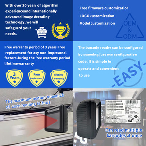 Cửa sổ lớn Máy tính để bàn QR 2D Máy Quét Mã Vạch emt81 2D CMOS QR Reader cho nền tảng thanh toán - Product Image 2