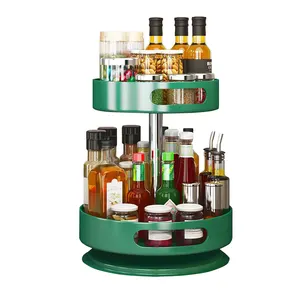 Kitchen Cabinet Shelf Organizer Multi-function Rotating Corner Shelf 360 Spice Rack Shelf Round Spinning