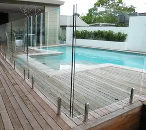 Norme américaine de clôture de piscine en verre sans cadre balustrade