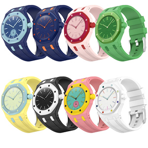 Bracelets de sport en silicone souple, respectueux de la peau, bracelets de remplacement classiques pour montres, bracelet de montre pour <span class=keywords><strong>Swatch</strong></span> & AP Royal Pop - Product Image 2