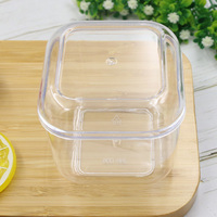 JNH006 Vente en gros de boîtes alimentaires jetables transparentes en PS pour aliments pour bébés, bonbons, collations, sucre, gâteaux