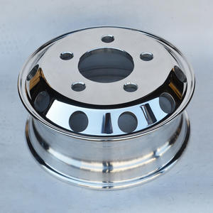 Velg Semi Truk Trailer Baru 16-24.5 Aluminium dan Baja Tempa Model Foton Finishing Perak Bekas untuk Pelek Truk - Product Image 3