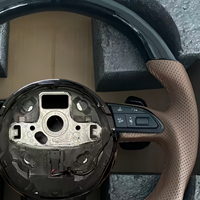 Volant personnalisé de haute qualité en cuir noir et marron pour Audi A3 8V A4 B8 B9 A5 2010 A6 C7 C8 RS3