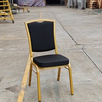 Chaises de conférence modernes et minimalistes en fer, sans accoudoirs, non pliantes, rembourrées et capitonnées, pour hôtel, fourniture directe d'usine
