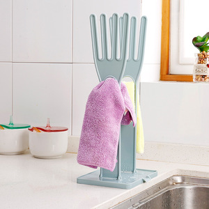 <b>Kitchen</b> Chores Gloves Draining Rack With Towel Holder Heat Resistant Foldable Multi Purpose For <b>Kitchen</b> Sink Storage - Product Image 1