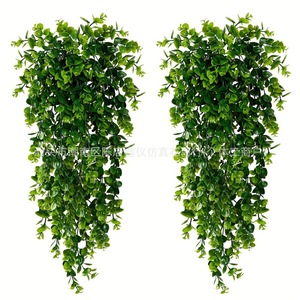 Plante artificielle murale en eucalyptus et rotin, 78 cm, pour décoration intérieure et extérieure, plante grimpante simulée - Product Image 5