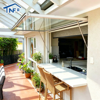 Ventanas Abatibles Verticales con Amortiguador de Gas, Modernas, de Doble Acristalamiento, de Aluminio, para Patio, Cocina, Exterior