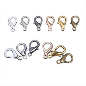 Color Retention Lobster Claw <strong>Clasp</strong> Alloy Metal <strong>Clasp</strong> for <strong>Leather</strong> Bracelet Jewelry Findings