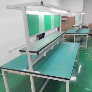 Anti-static Workbench Double Layer 120/150/180/200Cm Aluminum Alloy Lab Furniture With Led Light And Switches - Product Image 3