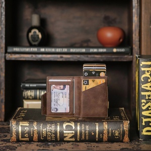 For Boshiho <b>RFID</b> <b>Blocking</b> Slim <b>Wallet</b> Elastic Band Money Clip Zipper Coin Pocket Magnet Expandable Card Case Lining Material - Product Image 4