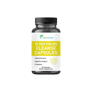 Cápsulas de Limpieza de Colon de 15 Días de Marca Privada con Gel de Hoja de Aloe Vera, Apoya los Niveles de Energía, Cápsulas de Limpieza de Colon con Polvo de Linaza - Product Image 1