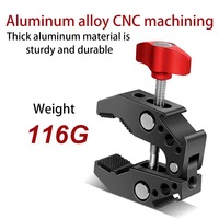 Nouvelle pince de préhension multifonctionnelle en métal aluminium super résistante 2026 pour la photographie professionnelle, accessoires de montage avec trou de vis 1/4
