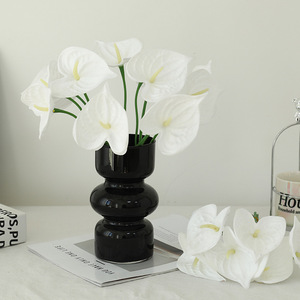 Flores de Anturio Simuladas Rojas, Arreglo Floral Artificial para Decoración del Hogar, Bodas y Accesorios de Fotografía - Product Image 2