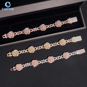 Pulsera de Cadena de Plata 925 con Moissanita, Estilo Hip Hop, Chapada en Oro Rosa, Unisex, de Lujo, para Uso Diario - Product Image 4