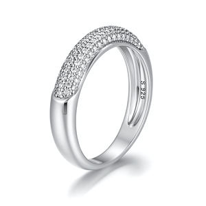 Anillos de compromiso de diamantes cultivados en laboratorio PT950 chapados en platino personalizados para mujer, joyería fina de corte brillante de lujo para boda - Product Image 3