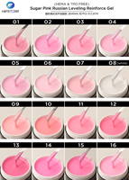 Gel de nivellement russe longue durée, sans HEMA ni TPO, pour réparation des ongles, vernis à ongles UV