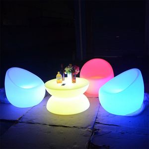 Led brillante Silla de batería led sofá LED sillas y mesas para bares, cambio de color al aire libre led muebles sofá silla - Product Image 5
