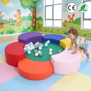 Ensemble de jeu modulaire pour tout-petits en forme de fleur, <span class=keywords><strong>6</strong></span> pièces, piscine à balles en mousse souple, aire de jeu sensorielle intérieure pour les enfants de <span class=keywords><strong>6</strong></span> <span class=keywords><strong>mois</strong></span> à <span class=keywords><strong>6</strong></span> ans - Product Image 1