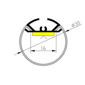 <span class=keywords><strong>Profilé</strong></span> LED circulaire en <span class=keywords><strong>aluminium</strong></span> extrudé pour bande lumineuse LED, idéal pour la décoration de plafond - Meilleur prix de gros - Product Image 6