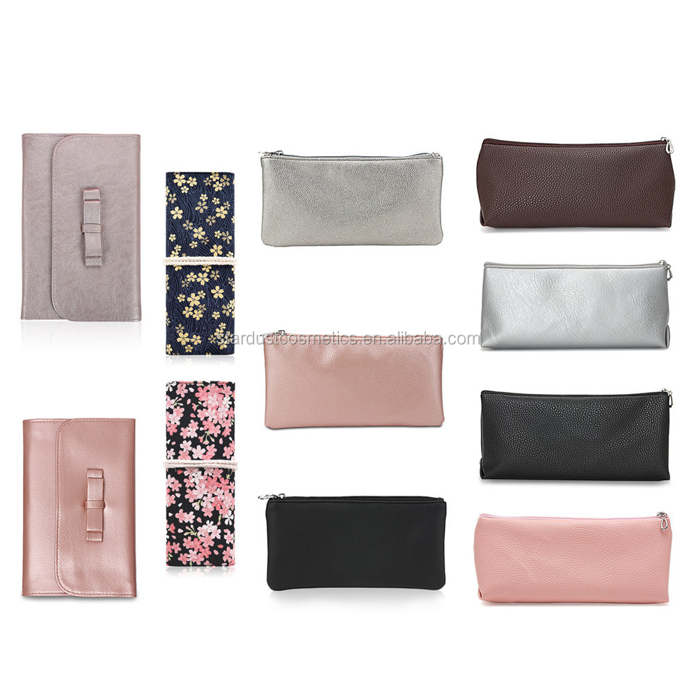 Сумочка для косметики с логотипом на заказ, сумочка для косметики из полиуретана, холщовая сумочка для косметики и кистей, сумочка для косметики с 12 карманами для дам