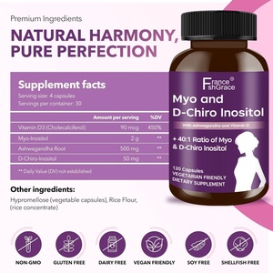Fabricant de compléments alimentaires Myo et D-Chiro Inositol sous marque privée, soutient la santé ovarienne, 120 capsules de Myo et D-Chiro Inositol - Product Image 3