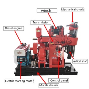 300 mét bánh động cơ diesel giếng khoan nước và khí nén Giàn Khoan máy cũng Giàn Khoan - Product Image 6