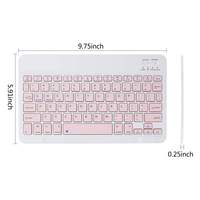 Teclado Inalámbrico Portátil Multidispositivo con Certificación CE ROHS, Ultrafino, Recargable, Bluetooth, para iPad, Tablet, Android, Windows, IOS