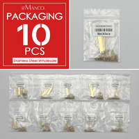 eManco 10PCS Collier délicat en acier inoxydable à double barre verticale, pendentif à deux barres polies pour femme, idéal pour le bureau et les tenues quotidiennes superposées