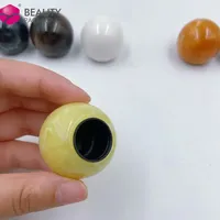 Personalizado de lujo único negro blanco naranja amarillo marrón Bola de resina tapa de perfume tapa de la botella cilindro redondo tapa de perfume