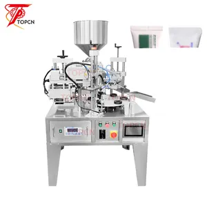 Automatic Plastic Toothpaste Cosmetic Cream Lip Gloss Ointment Honey Dressing Ultrasonic Soft Tube Filling And Sealing Machine