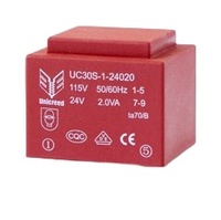 Transformateur d'isolation industriel encapsulé pour contrôle de ligne, série EI30/18, 230V, 6V, 9V, 12V, 15V, 18V, 24V, 2.3VA
