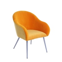 Canapé moderne funky relax à accoudoirs bon marché orange chaise classique à oreilles avec dossier simple salon